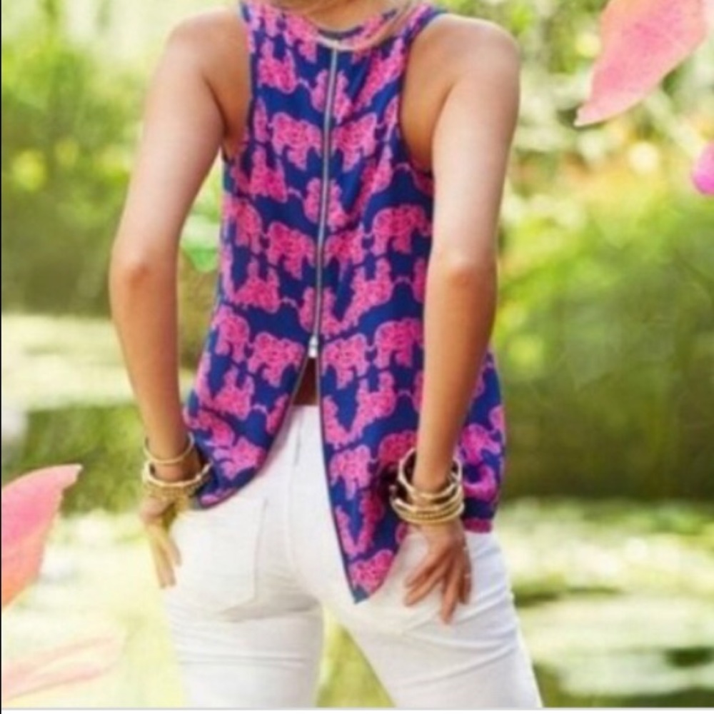 Lilly Pulitzer Pink Elephant print top